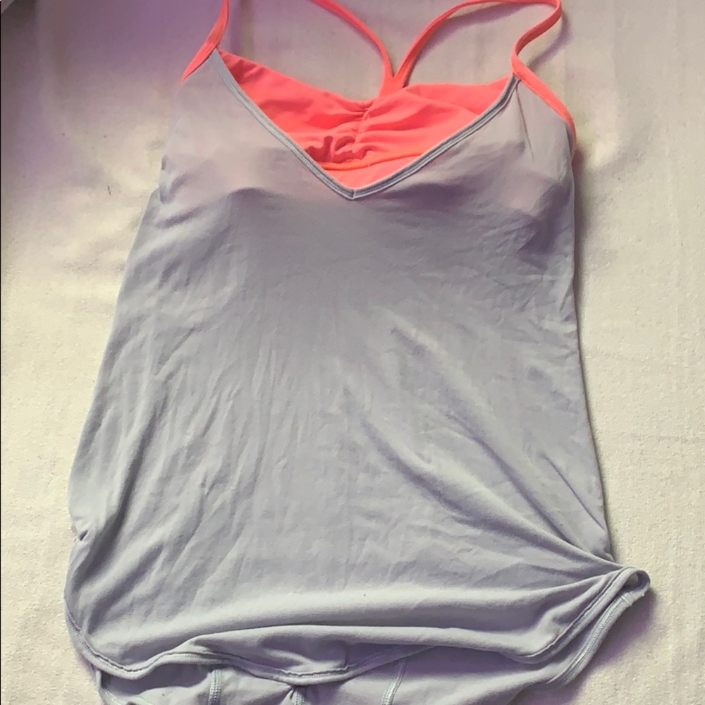 lulu lemon tank with built in sports bra